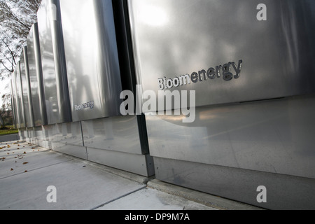 Bloom Energy Servers at the headquarters of Bloom Energy in Sunnyvale, California.  Stock Photo