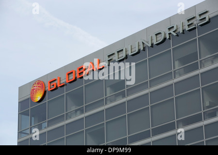 The headquarters of Global Foundries in Santa Clara, California.  Stock Photo