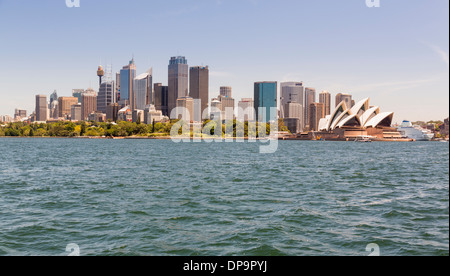 Sydney and the Opera House from a ferry boat, Australia Stock Photo