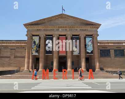 Art Gallery of New South Wales in Sydney, Australia - during an exhibition of American painting at the gallery Stock Photo