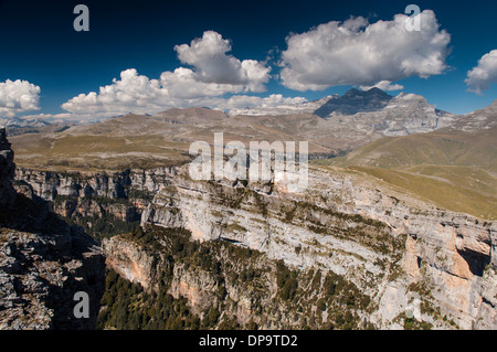 View of the Canon de Anisclo in the Ordesa Valley National Park in the Spanish Pyrenees Stock Photo