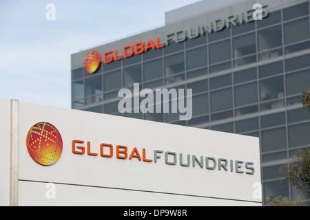 The headquarters of Global Foundries in Santa Clara, California.  Stock Photo