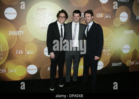 Las Vegas, NV, USA. 9th Jan, 2014. Phil Lord, Chris Miller, Will Forte at arrivals for Variety’s 2014 Breakthrough of the Year Awards, LVH Theater, Las Vegas, NV January 9, 2014. Credit:  James Atoa/Everett Collection/Alamy Live News Stock Photo