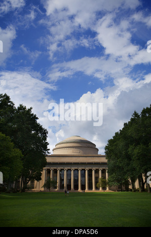 A Moment of Brilliance as the Light Breaks Through the Clouds Across The Great Dome on Building 10 at MIT Located in Cambridge Stock Photo