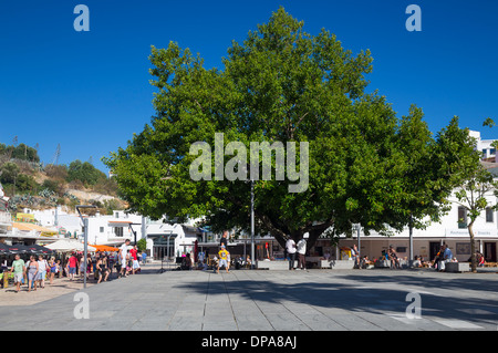 Albufeira old town square, Algarve, Portugal Stock Photo