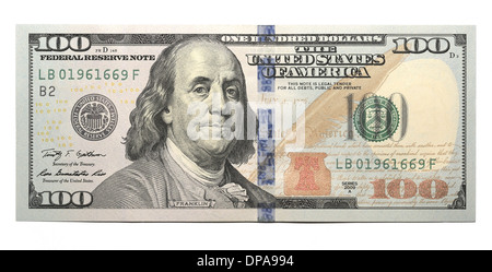 New 100 U.S. dollar banknote Stock Photo