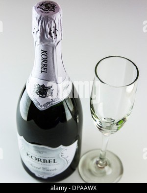 A bottle of Korbel Sweet Cuvee Champagne Stock Photo