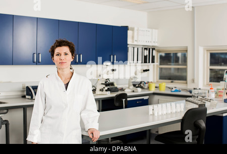 Female scientist in laboratory Stock Photo