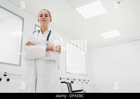 Portrait of female doctor in clinic Stock Photo