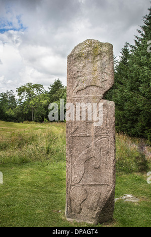 Maiden Pictish Stone at Chapel of Garioch in Aberdeenshire. Stock Photo