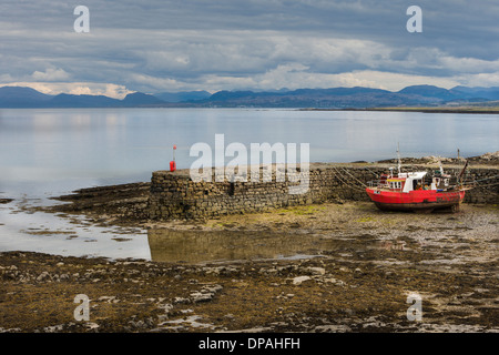 Fishing boat in Broadford harbour on the Isle of Skye in Scotland. Stock Photo