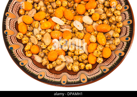 Nuts mix isolated with clipping path Stock Photo