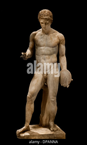 Athlete holding a discus, Roman copy of 