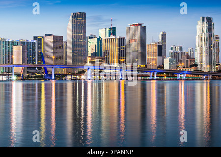Skyline of Miami, Florida, USA. Stock Photo