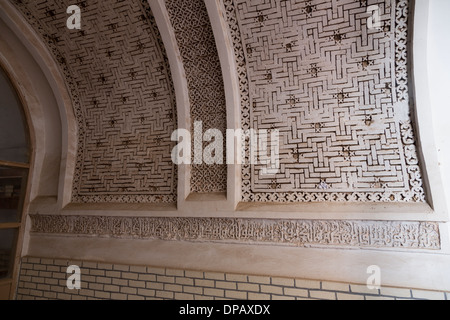 Friday Mosque, Herat, Afghanistan, detail of Ghurid decoration in qibla iwan Stock Photo