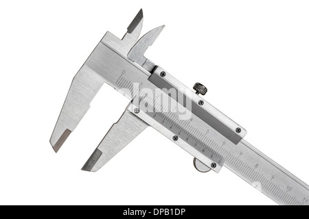 dial vernier calipers macro isolated on white background Stock Photo ...