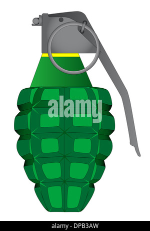 Hand grenade isolated on white background. 3D illustration Stock Photo ...