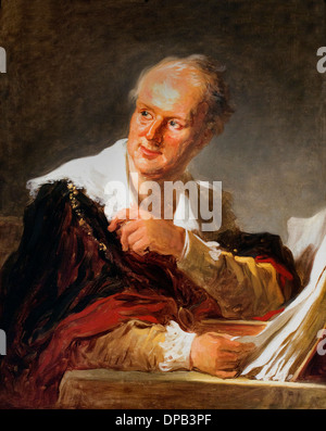 Fantasy figure once wrongly designated as Denis Diderot  1769 Jean Honoré FRAGONARD 1732-1806 French France Stock Photo