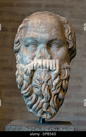 Head of Socrates (ca. 470–399 BC). Roman copy after a Greek original by Lysipp (ca. 320 v. Chr.) Greek Greece