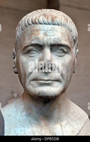 Bust of a Roman ca. 110 CE. Rome Italy Italian Stock Photo