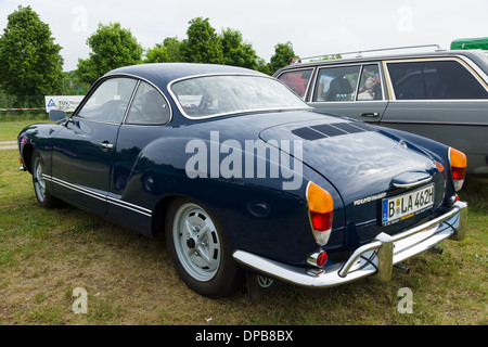 The two-door coupe Volkswagen Karmann Ghia, rear view Stock Photo