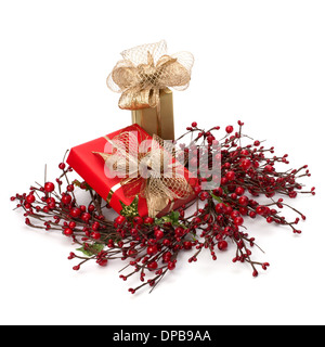 Luxurious gifts isolated on white background Stock Photo