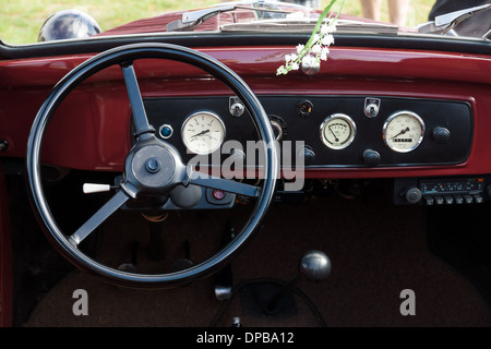 Interior cabin Italian compact car Fiat 500 Topolino (1939) Stock Photo