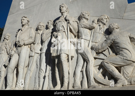 Closeup of the Cenotaph - monument to the Alamo defenders who died there Stock Photo