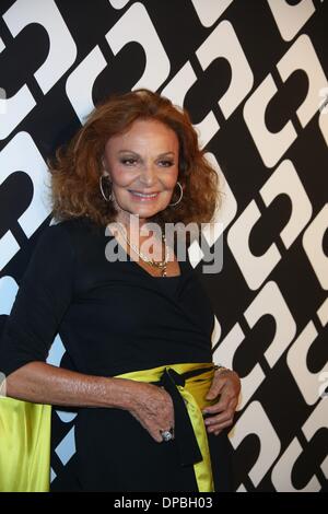 Los Angeles, California, USA. 10th January 2014. Diane von Furstenberg attends Diane Von Furstenberg's Journey of A Dress Exhibition Opening Celebration at May Company Building at LACMA West in Los Angeles, USA, on 10 January 2014. Photo: Hubert Boesl/dpa -NO WIRE SERVICE-/Alamy Live News Stock Photo