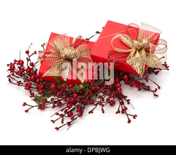 Luxurious gifts isolated on white background Stock Photo