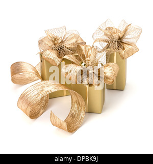 Luxurious gifts isolated on white background Stock Photo