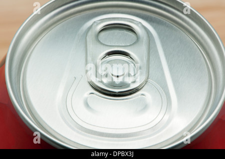 soda can on a wooden background Stock Photo