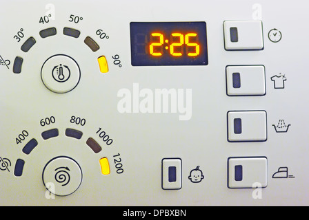 Control panel of a washing machine. Stock Photo