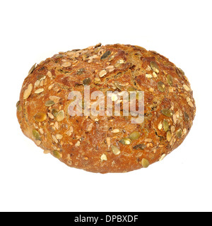 Sunflower seed bread (cereals). on white background. Stock Photo