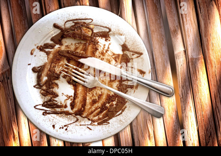 Chocolate aftermath . Stock Photo