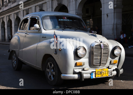 Classic Austin A40 Somerset in Havana City, among many vintage British motors still surviving in Cuba, Stock Photo