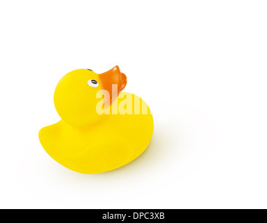 Yellow Rubber Duck Isolated on White Background Stock Photo - Alamy
