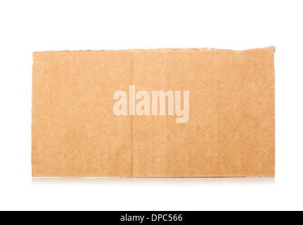 Torn cardboard isolated on White Background Stock Photo