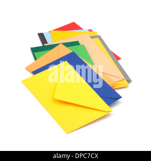 envelopes isolated on the white background Stock Photo