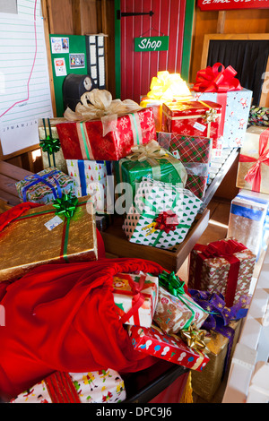 Christmas presents from Santa Stock Photo