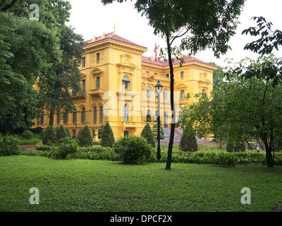 French colonial architecture in Hanoi Vietnam Stock Photo