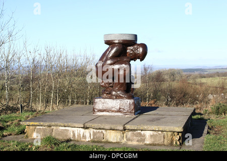 Miners memorial, on Ruardean Hill, Forest of Dean, Gloucestershire Stock Photo