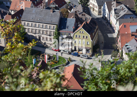 City center of Bad Berneck, Bavaria, Germany Stock Photo