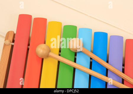 Xylophone made from wood Stock Photo