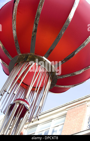 Giant Chinese Lantern decorations  China Town London Stock Photo