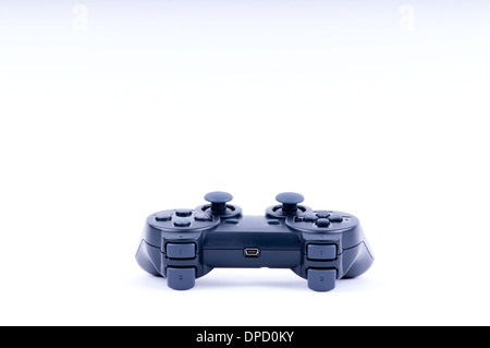 modren day game controller back view on white background with lot of ...