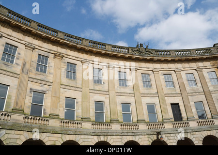 The Crescent in Buxton Derbyshire England, Georgian Architecture, Refurbished hotel and spa Stock Photo