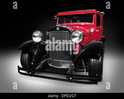License and prints at MaximImages.com - 1926 Essex Super Six red vintage car hot rod isolated on black background with clipping path Stock Photo