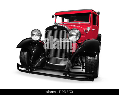 License and prints at MaximImages.com - 1926 Essex Super Six red vintage car hot rod isolated on white background with clipping path Stock Photo