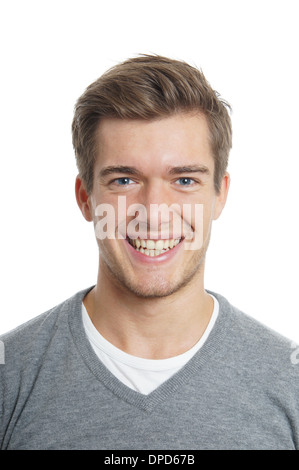 young man with toothy smile Stock Photo